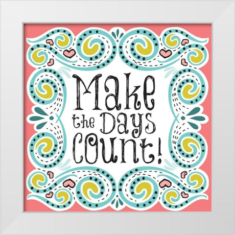 Whimsical Count White Modern Wood Framed Art Print by Hogan, Melody