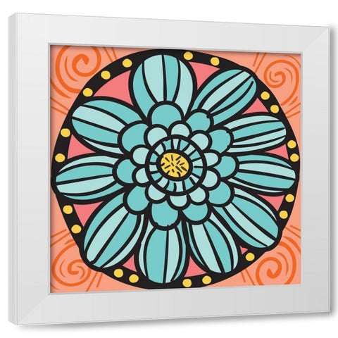 Whimsical Blossom 2 White Modern Wood Framed Art Print by Hogan, Melody