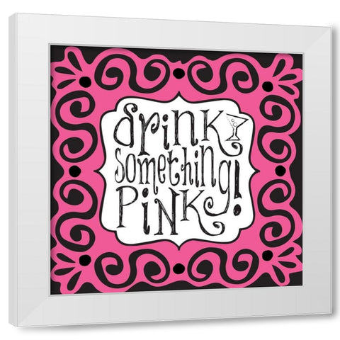 Whimsical Drink White Modern Wood Framed Art Print by Hogan, Melody