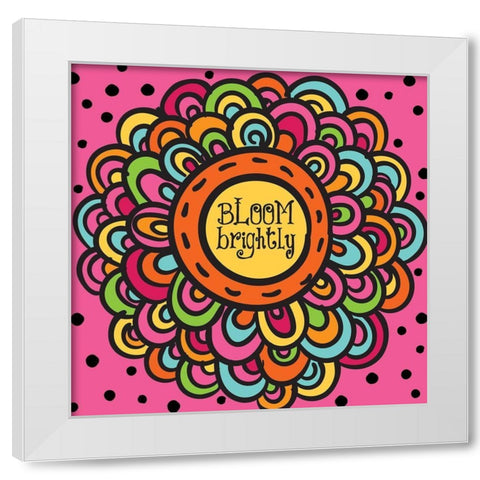 Whimsical Bloom White Modern Wood Framed Art Print by Hogan, Melody