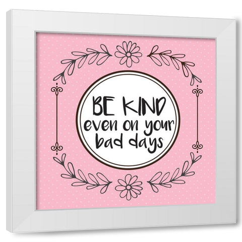 Whimsical Kind White Modern Wood Framed Art Print by Hogan, Melody