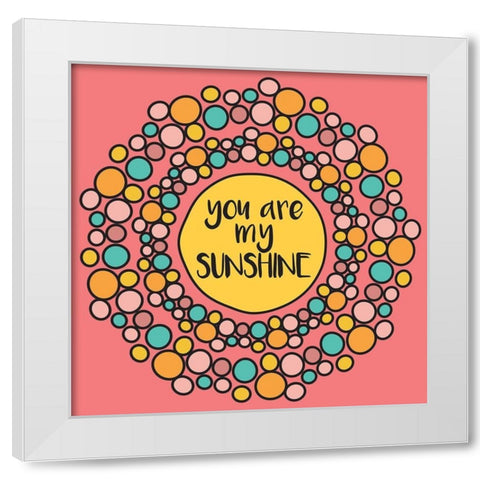 Whimsical Sunshine White Modern Wood Framed Art Print by Hogan, Melody