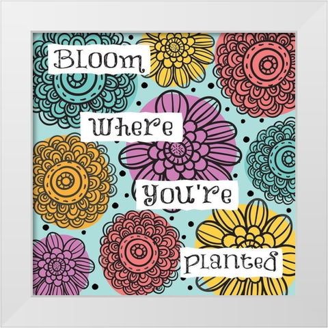 Whimsical Planted White Modern Wood Framed Art Print by Hogan, Melody