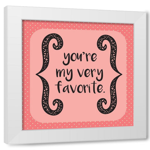 Whimsical Favorite White Modern Wood Framed Art Print by Hogan, Melody