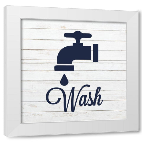Laundry Wash 1 White Modern Wood Framed Art Print by Hogan, Melody