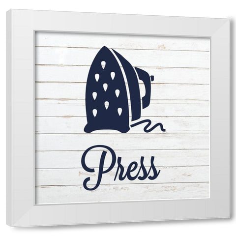 Laundry Press 1 White Modern Wood Framed Art Print by Hogan, Melody