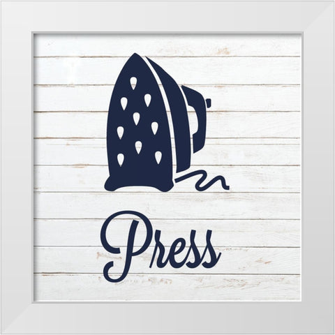 Laundry Press 1 White Modern Wood Framed Art Print by Hogan, Melody