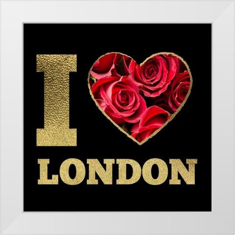 London Glam 2 White Modern Wood Framed Art Print by Hogan, Melody