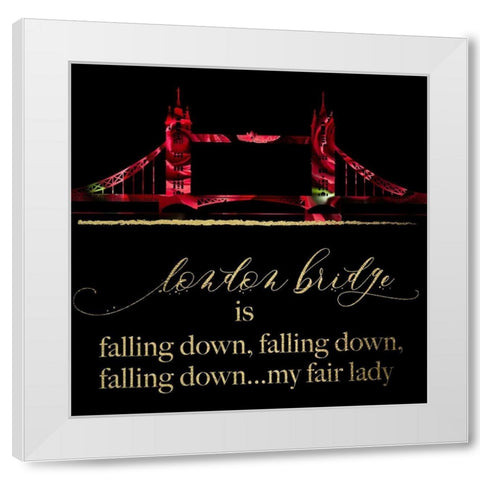 London Glam 3 White Modern Wood Framed Art Print by Hogan, Melody