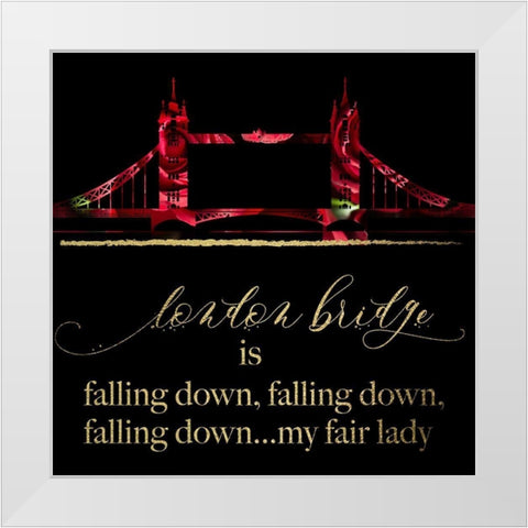 London Glam 3 White Modern Wood Framed Art Print by Hogan, Melody