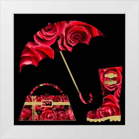 London Glam 4 White Modern Wood Framed Art Print by Hogan, Melody