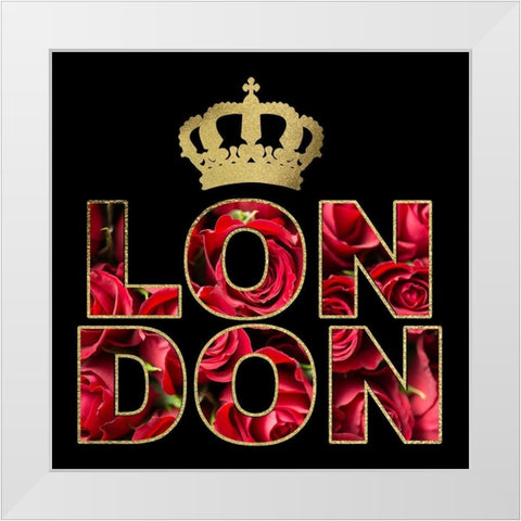 London Glam 5 White Modern Wood Framed Art Print by Hogan, Melody