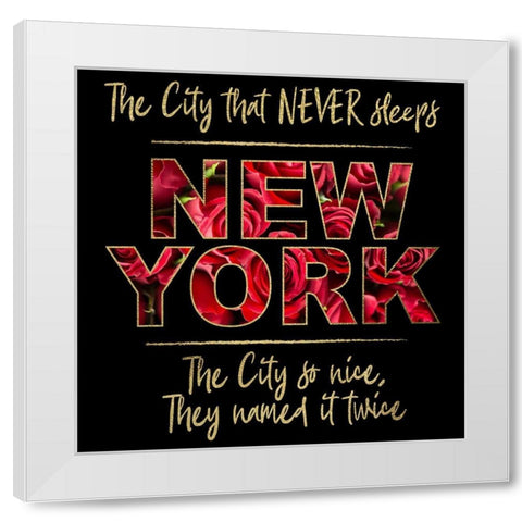 NYC Glam 5 White Modern Wood Framed Art Print by Hogan, Melody