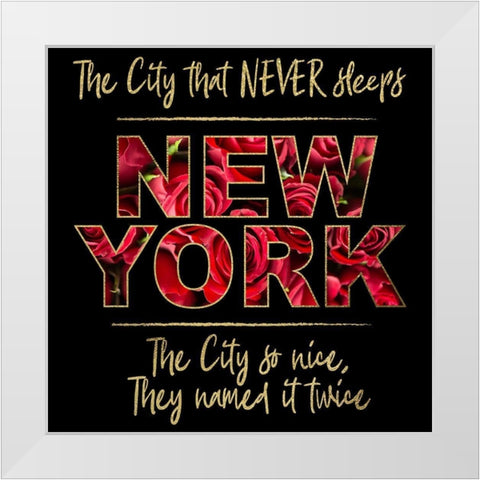 NYC Glam 5 White Modern Wood Framed Art Print by Hogan, Melody