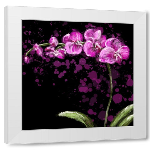 Fuschia Orchid White Modern Wood Framed Art Print by Hogan, Rachel