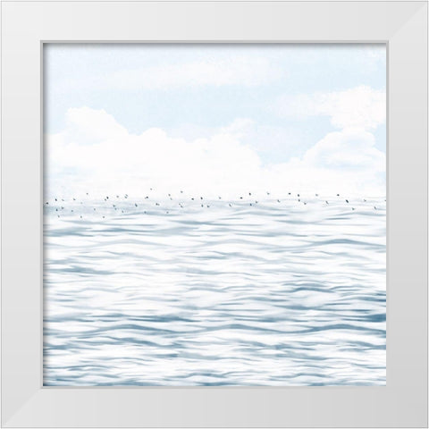 Silvery Morning 1 White Modern Wood Framed Art Print by Hogan, Melody