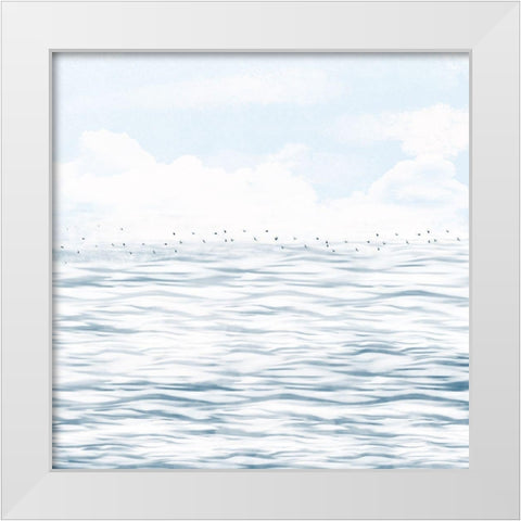 Silvery Morning 2 White Modern Wood Framed Art Print by Hogan, Melody