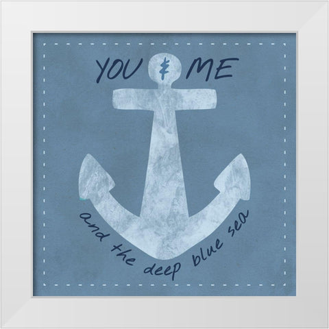 You And Me White Modern Wood Framed Art Print by Hogan, Melody