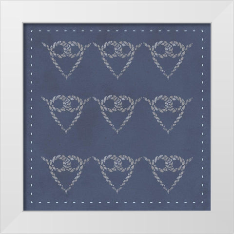 Lots of Knots White Modern Wood Framed Art Print by Hogan, Melody