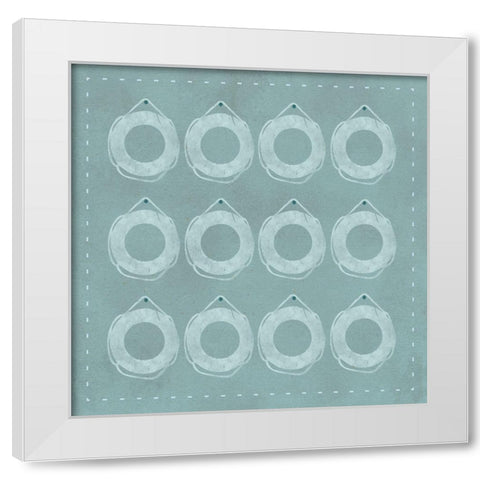 Lifesaver Dozen White Modern Wood Framed Art Print by Hogan, Melody