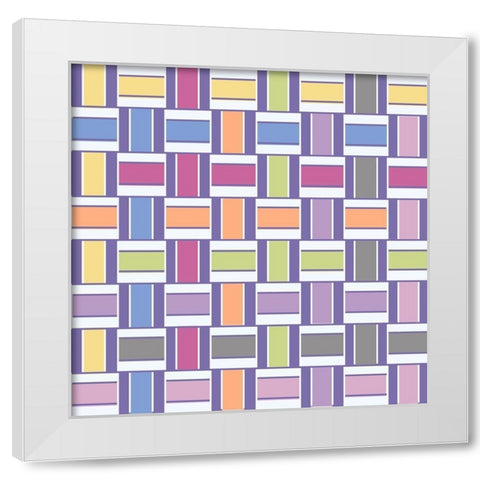 Mood Boost Weave 1 White Modern Wood Framed Art Print by Hogan, Melody