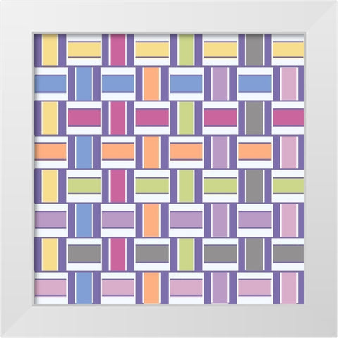 Mood Boost Weave 1 White Modern Wood Framed Art Print by Hogan, Melody
