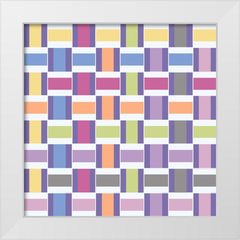Mood Boost Weave 2 White Modern Wood Framed Art Print by Hogan, Melody