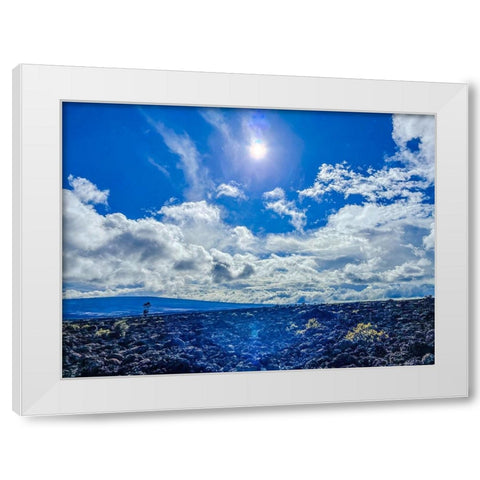 Cool Reflections At Mauna Loa White Modern Wood Framed Art Print by Nebula, Melissa