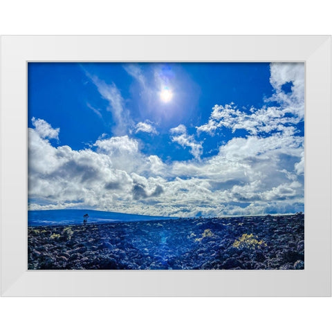 Cool Reflections At Mauna Loa White Modern Wood Framed Art Print by Nebula, Melissa