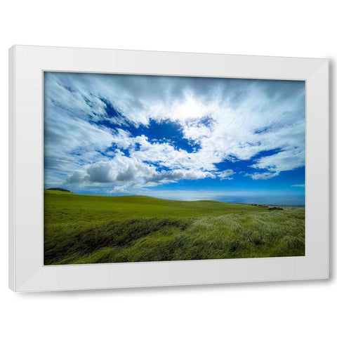 Hills of Kohala White Modern Wood Framed Art Print by Nebula, Melissa