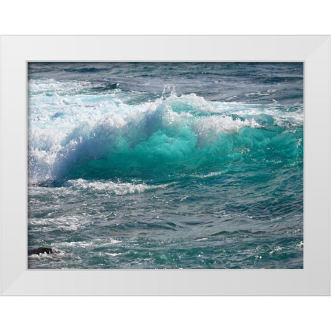 Shoreline 1 White Modern Wood Framed Art Print by Nebula, Melissa