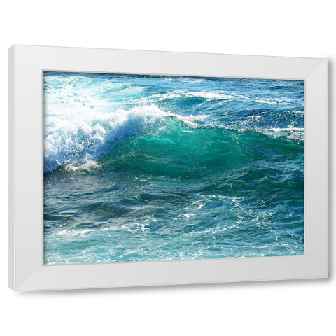 Shoreline 3 White Modern Wood Framed Art Print by Nebula, Melissa