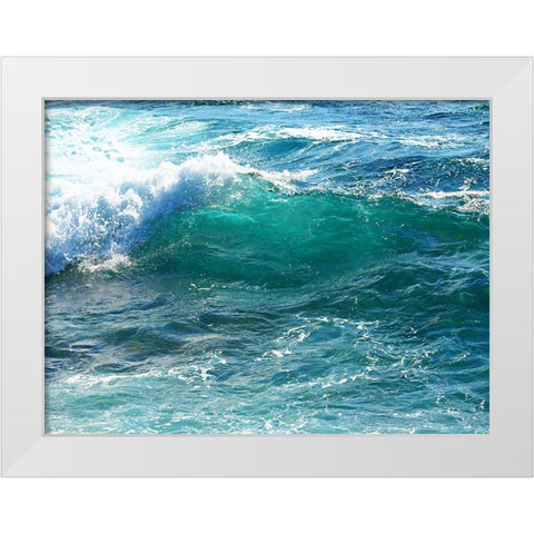 Shoreline 3 White Modern Wood Framed Art Print by Nebula, Melissa