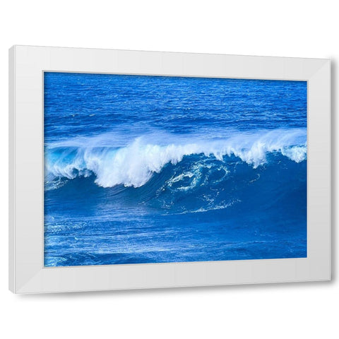 Pacific Cool White Modern Wood Framed Art Print by Nebula, Melissa