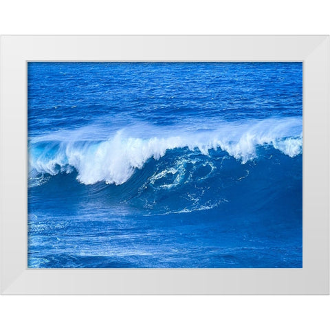 Pacific Cool White Modern Wood Framed Art Print by Nebula, Melissa