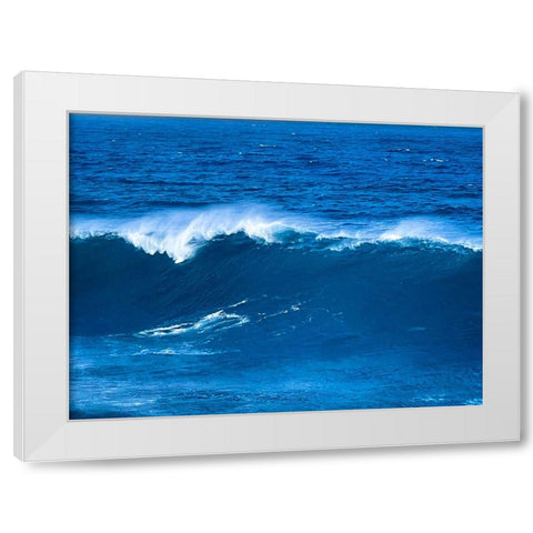 Aqua Juice White Modern Wood Framed Art Print by Nebula, Melissa