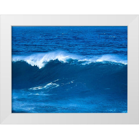 Aqua Juice White Modern Wood Framed Art Print by Nebula, Melissa