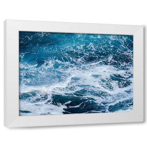 Aquatic Foamy Goodness White Modern Wood Framed Art Print by Nebula, Melissa