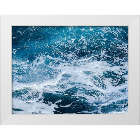 Aquatic Foamy Goodness White Modern Wood Framed Art Print by Nebula, Melissa