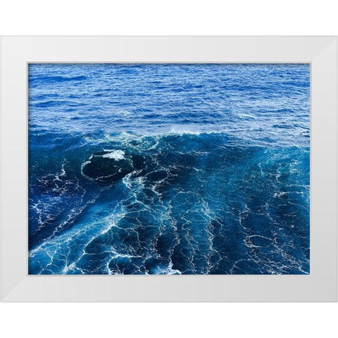 Ocean Churn White Modern Wood Framed Art Print by Nebula, Melissa