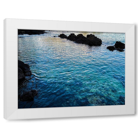 Watery Blanket White Modern Wood Framed Art Print by Nebula, Melissa