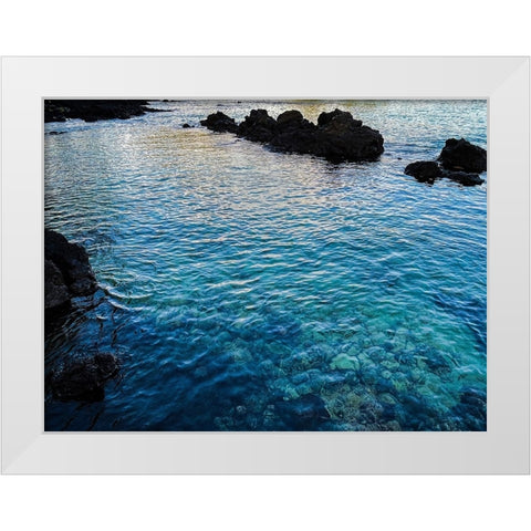 Watery Blanket White Modern Wood Framed Art Print by Nebula, Melissa