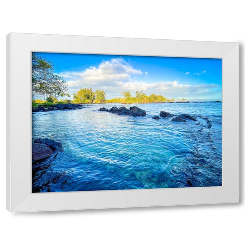 Pacific Morning Revival White Modern Wood Framed Art Print by Nebula, Melissa