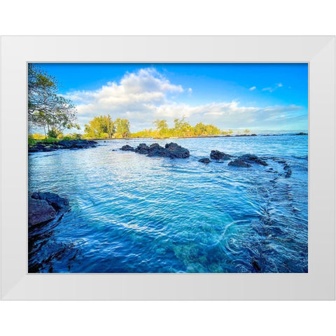 Pacific Morning Revival White Modern Wood Framed Art Print by Nebula, Melissa