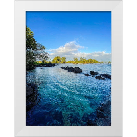 Pacific Ohm White Modern Wood Framed Art Print by Nebula, Melissa