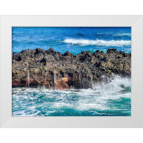 Onomea Cleanse White Modern Wood Framed Art Print by Nebula, Melissa