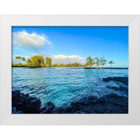 Tidal Calm White Modern Wood Framed Art Print by Nebula, Melissa