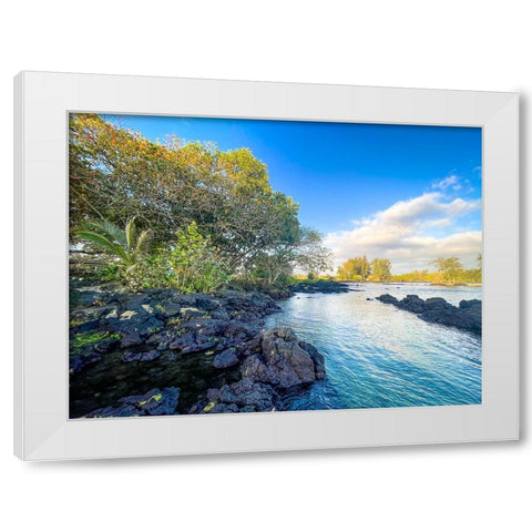Tidal Coze White Modern Wood Framed Art Print by Nebula, Melissa