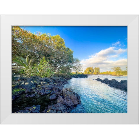 Tidal Coze White Modern Wood Framed Art Print by Nebula, Melissa