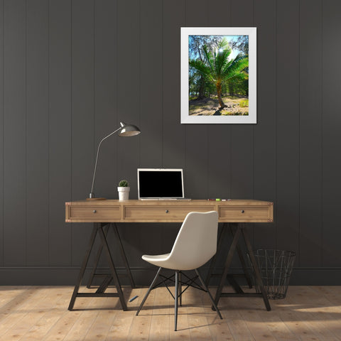 Palm 2 White Modern Wood Framed Art Print by Nebula, Melissa